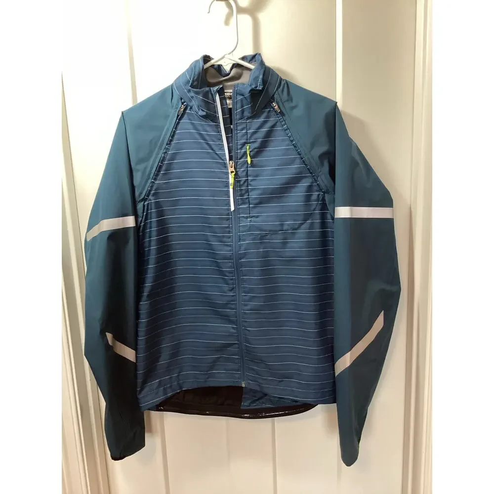 Rei‎ Co-Op Men's Convertible Cycling Wind Breaker Jacket Hiking Blue Size Small